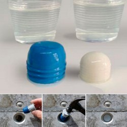 Al entrar en contacto con agua el tapón se expande y sella el tubo pasamuros