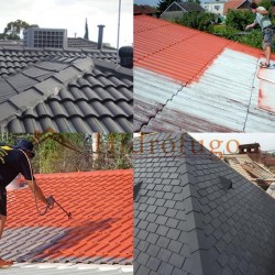 Aplicación pintura impermeabilizante Paint New Roof Idroless en variedad de colores
