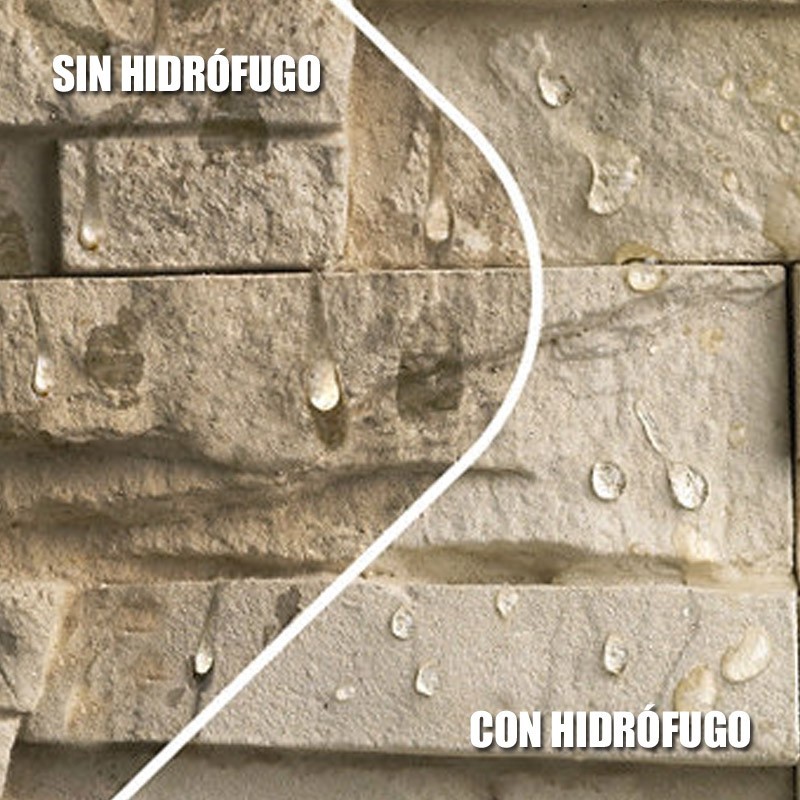Hidrófugo Piedra Fachadas Sopgal: repelente de agua fungicida para  superficies absorbentes que no aporta color ni brillo Envase Litros 25 ltr
